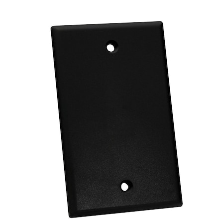 Quest Technology International Keystone Wall Plate, Single-Gang - Blank, Black NFP-1001